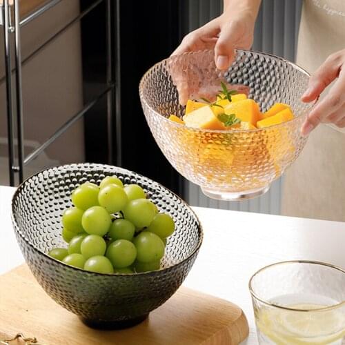 700ml Glass Fruit Dish Vegetable Salad Bowl Storage Container Dinnerware Dishware Dessert Serving Tray Dinner Set