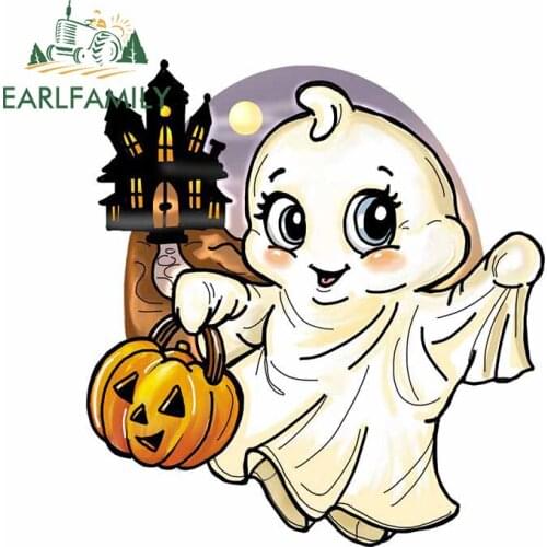EARLFAMILY 13cm x 12.2cm For Halloween Car Stickers Car Styling Decal Waterproof Vinyl Material Sunscreen Suitable for VAN RV