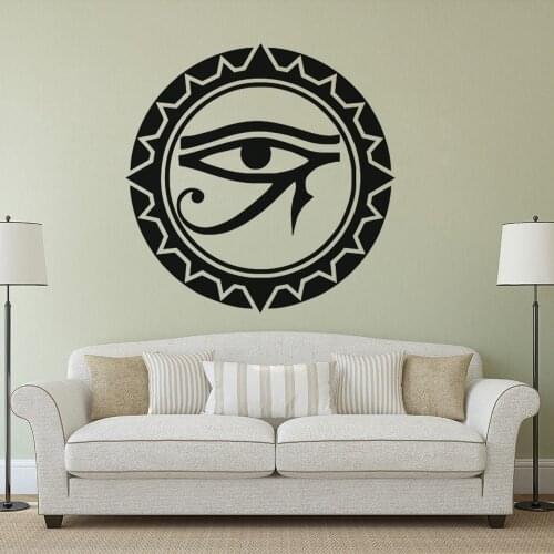 Egyptian Eye Wall Sticker Home House Decoration Eye of Horus Vinyl Wall Poster Eye of Ra Wall Decal Egyptian Art AZ283