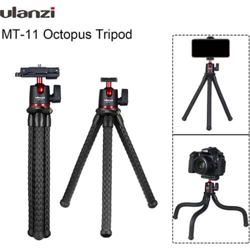 Ulanzi MT-11Flexible Octopus Tripod Smartphone DSLR SLR Vlog Tripod Travel Portable 2 in 1 Tripod Extend 1/4 Screw for Magic Arm