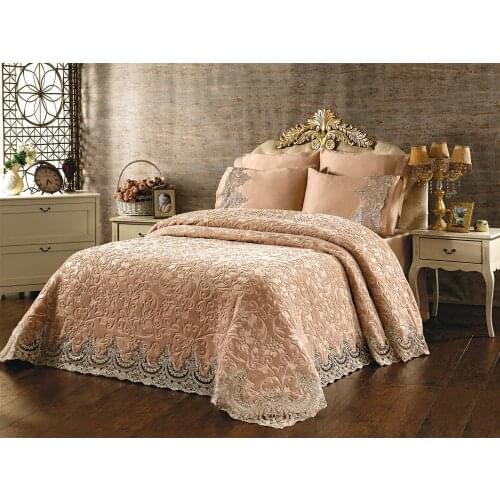 French Guipure Hürrem Blanket Set Cream FREE SHİPPİNG