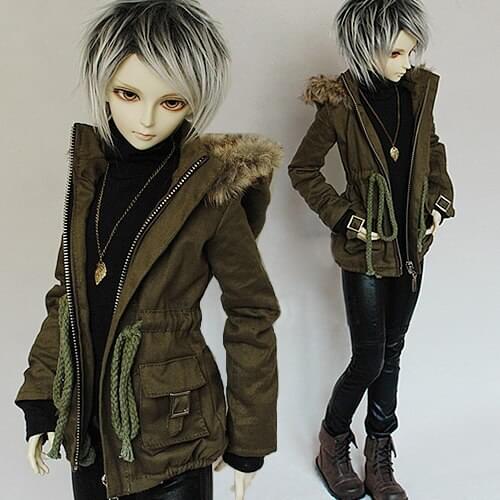 M0134 children handmade toy 1/6 1/3 1/4 uncle Doll clothes BJD/SD doll props Accessories Army Green Workwear Jacket 1pcs