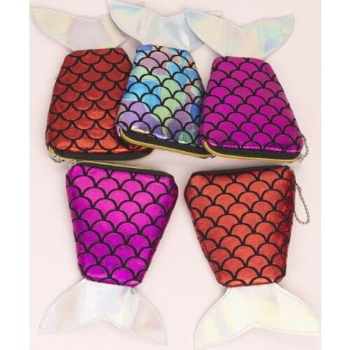 M048 Sequined Small Coin Purse Mermaid Two Color Cute Candy Coin Bag