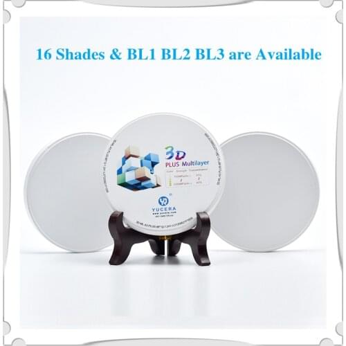 3D Pro Multilayer Zirconia Block For CAD/CAM In Other Dental Equipments For Milling Machines In A Color To D Color