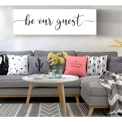 Bedroom Quote Poster Prints Be My Guests Wall Art Canvas Paintings Home Decor for Bedroom