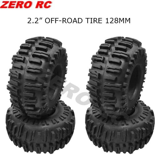 4PCS ROCK CRAWLER 2.2" TIRES SOFT 128mm TYRE WITH FOAMS FOR AXIAL WRAITH SCX10 Jeep Wrangler TRX-4 2.2 WHEEL