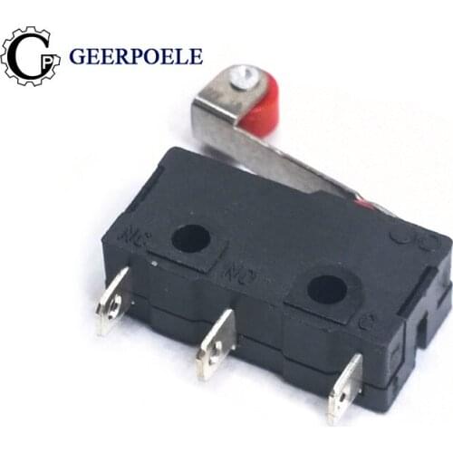 10 pcs/lot KW11 Pulley 3 Pin 250V 5A Metal Micro Switch Interrupteur Bouton Poussoir