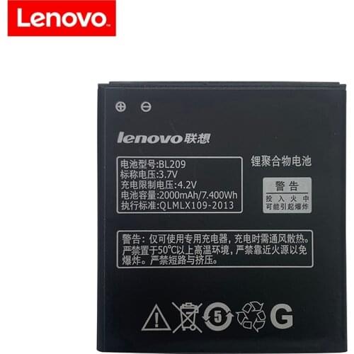 2000 mAh BL209 Battery Replacement For LENOVO A706 A788T A820E A760 A516 A378T A398T Batteries