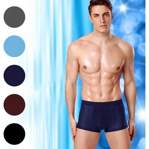 2020 3pcs/lot Bamboo Fiber Mens Boxer Pantie Underpant plus size XXXXL large size shorts breathable underwear 5XL 6XL 7XL 8XL