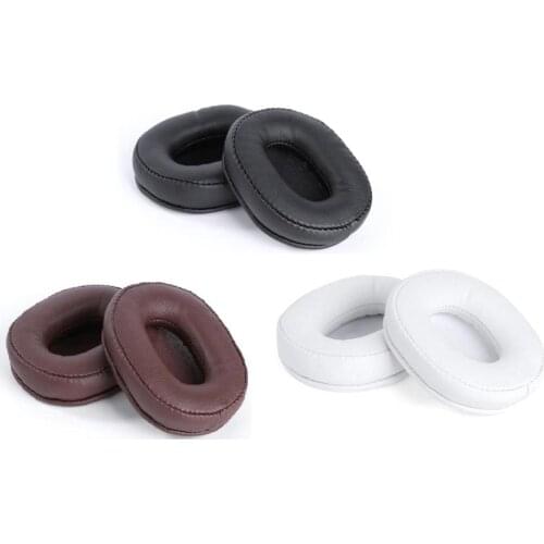 VEKEFF Replace Foam Ear Pads Cushions for Audio-Technica ATH-SR5 SR5BT MSR5 Headphones Protein Leather Earpads