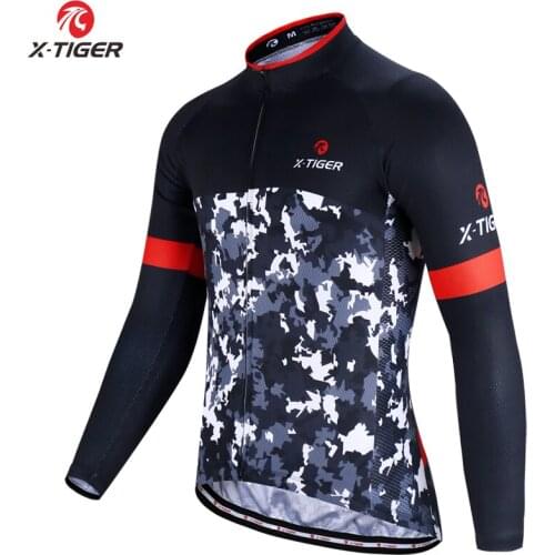 X-Tiger Spring Long Sleeve Cycling Jerseys Maillot Ropa Ciclismo MTB Bike Clothes Clothing Racing Breathable Cycling Clothing