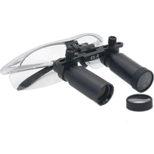 High Quality Plastic Frame 6.0X-R Medical Magnifying Glasses Binocular Magnifier Dental Surgical Loupes 3 Color Option