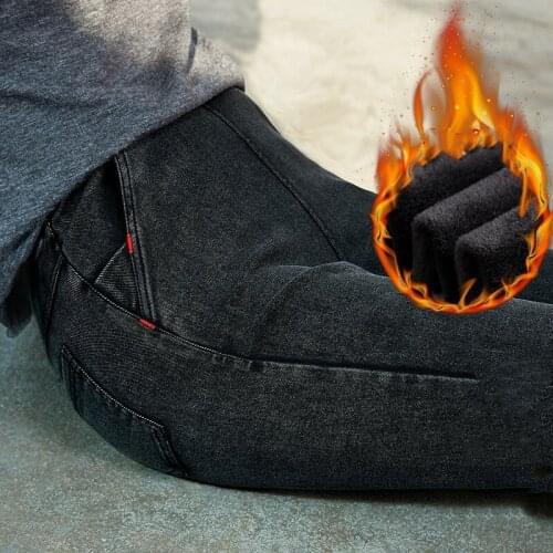 2020 Winter Jeans Women Velvet Fleeces Inside Thickening Denim Pants High Waist Warm Trousers Female jeans woman Pants Plus size