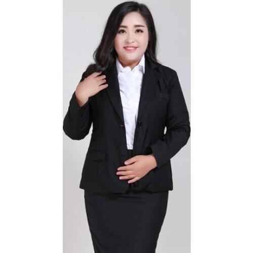 Vintage Women Blazers 2019 OL Women Blazers Jacket Long-sleeved Two Buttons Outwear Black Blazer Jackets Feminino Female M593