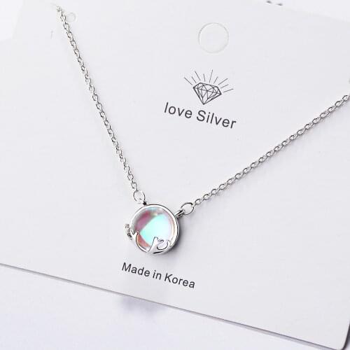 45cm Aurora Pendant Necklace Halo Crystal Gemstone s925 Silver Scale Light Necklace for Women Elegant Jewelry Gift