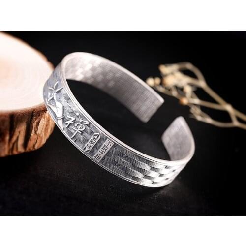 990 Sterling Silver Jewelry Womens Woven Heart Sutra Bracelet