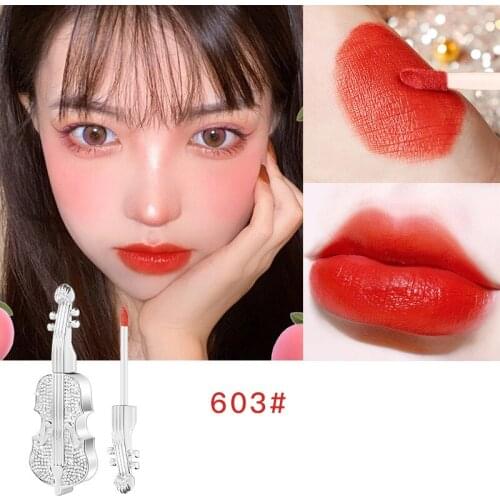 Girls'long Lasting Liquid Lip Tint Waterproof Moisturizing Shining Lip Glaze Retro Not Fade Easily Lipstick Maquillaje