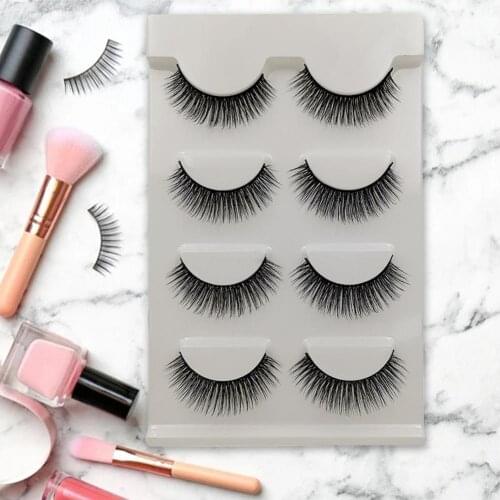 1 Box False Eyelashes Eco-friendly Waterproof Faux Mink Hair 3D Extension Natural Fake Eyelashes for Women
