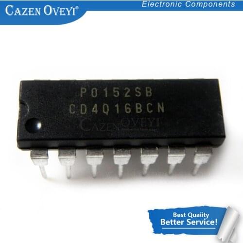 10pcs/lot CD4016BE CD4016 DIP-14 In Stock