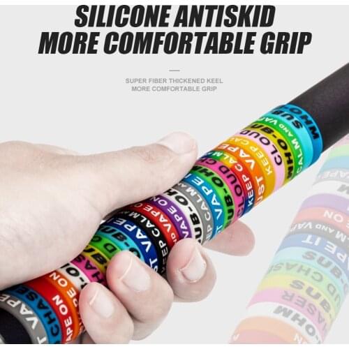 10pcs Fishing Rod Handle Wrapping Absorbing Sweat Silicone Anti-Slip Protector Ring Fish Tackle Accessories