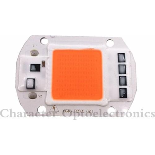 2PCS Hot sell AC220V 110V real full spectrum 380-840nm indoor instead sunlight actual Power 50W DIY led grow light chip