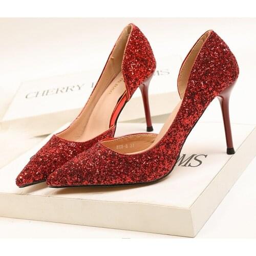 2020New Women Pumps Sexy High Heels Gold kitten heels Sliver Wedding Shoes Ladies Shoes White Women Shoes stiletto