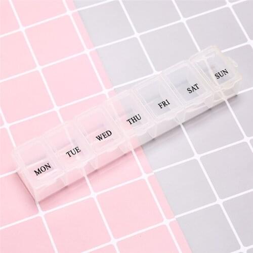 7 Days Weekly Tablet Pill Medicine Box Holder Storage Organizer Container Case Pill Box Splitters 1PC 3 Colors