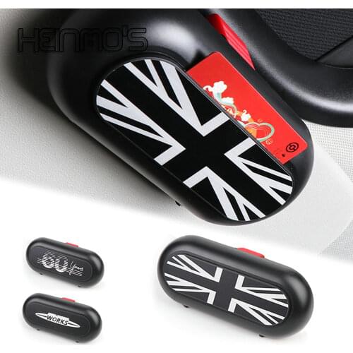 Car Interior Accessories Sunglasses Glasses Storage Bill Card License Clip Case Holder Universal For All Mini Cooper F54 F56 F60