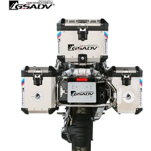 For BMW R1250GS Suitcase Aluminum Side Box Trunk Tail Case Motorcycle Travel Storage Case Steel Bracket