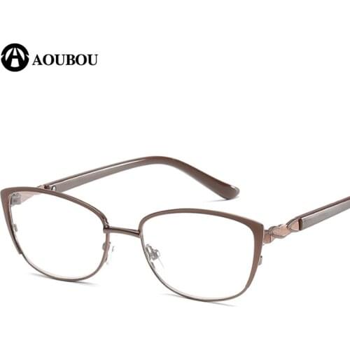 AOUBOU Women's Metal Glasses For Vision