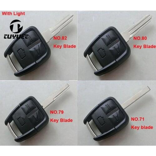 3 Buttons remote key shell for Opel Zafira Omega Vectra with light position replacement Key Blanks Case