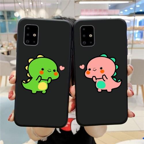 Dinosaur Couple Case For Samsung Galaxy A20E A20 A30 A21S A40 A41 A50 A51 A70 A71 S9 S10 S20 S21 Plus Note 10 20 Ultra TPU Capa