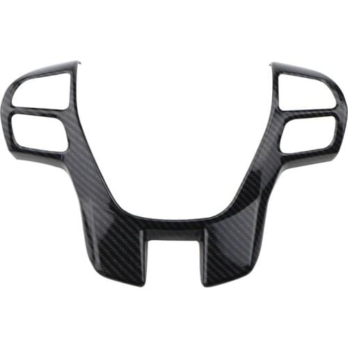 Carbon Fiber Steering Wheel Cover Trim Frame Decorator Sticker Car Accessories for Ford Ranger Everest Endeavour 2015
