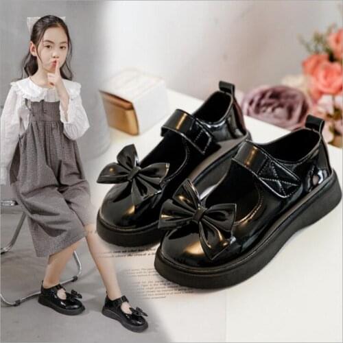 Girls Walking Shoes Kids PU leather Big Girls show leather shoes Summer Princess sandals Party Wedding Baby Girls Dance Shoes
