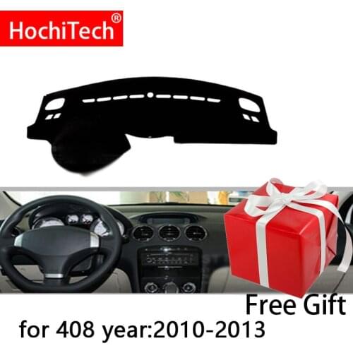For Peugeot 408 2010-2013 Right and Left Hand Drive Car Dashboard Covers Mat Shade Cushion Pad Carpets Accessories