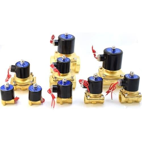 Electric Solenoid Valve 1/4" 3/8" 1/2" 3/4" 1" DN8/10/15/20/25/50 Normally Closed Pneumatic for Water Oil Air 12V 24V 220V 110V