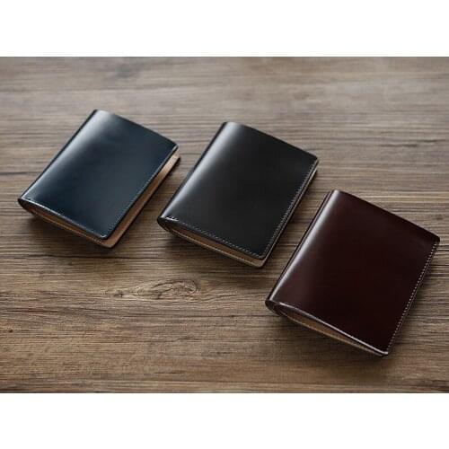 2021 Hot Crup Leather Men Wallets Handmade Purse Famous Brand Coin Purses Holders