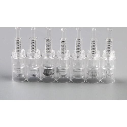 50pcs White Screw Tattoo Needle Cartridge 9/12/36/42/nano Special Electric Micro Needle Tips For Tattoo Embroidery Machine