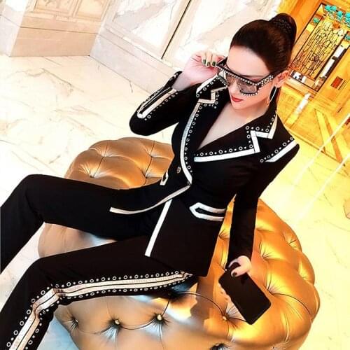 2021 spring temperament womens wear new British style fashion foreign style slim waist suit Lapel coat two piece set