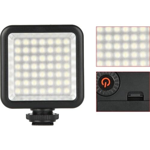 Mini LED Video Light Photography On Camera Fill Lamp 6000K CRI 90 with Triple Cold Shoe 1/4 Screw for DSLR Vlog Recording