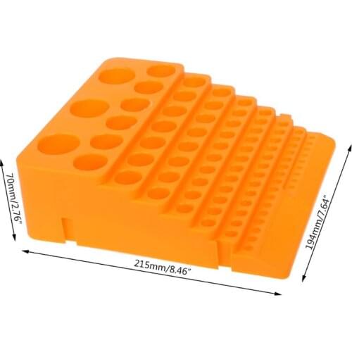 84 Holes Multifunctional Thickened Milling Cutter Reamer Drill Bit Storage Box Tool Accessories Organizer LX0C