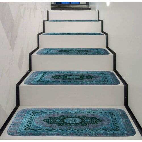 Washable Stair Treads Carpet Tread Rugs Rubber Backing Self-adhesive Stair Safety Mats Carpets for Office Home Decoration