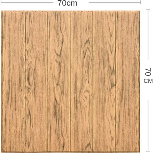 10pcs 3D Wall Stickers Imitation Wood Bedroom Decor Waterproof Self-adhesive Wallpaper For Living Room Kitchen TV Backdrop Decor