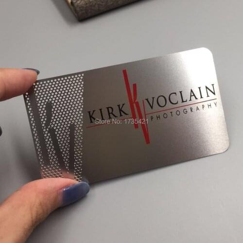Stainless steel metal member business cards printing