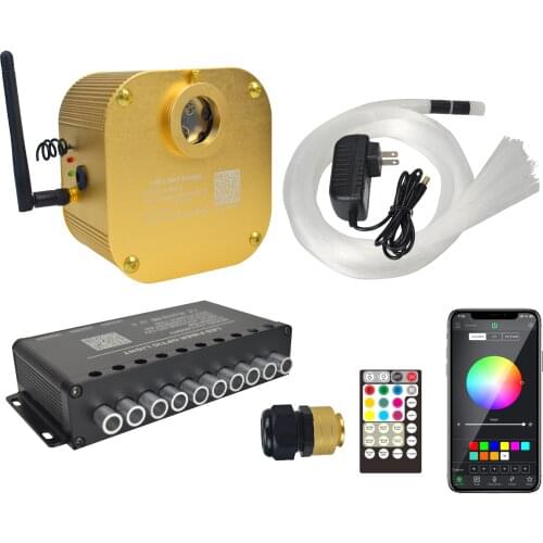 Fiber Optic Light Meteor TWINKLE Effect RGBW Smart APP RF Control LED Fiber Optic car star sky ceiling kit LED Light Engine