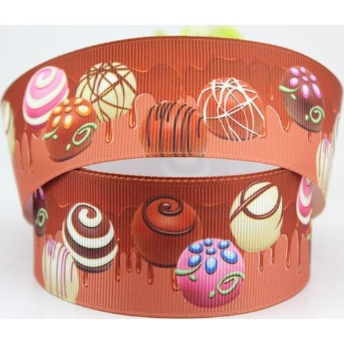 Lovely 1-1/2" cartoon candy print grosgrain ribbon 38mm printed DIY girls hair accessories ribbons gift wrapping webbing