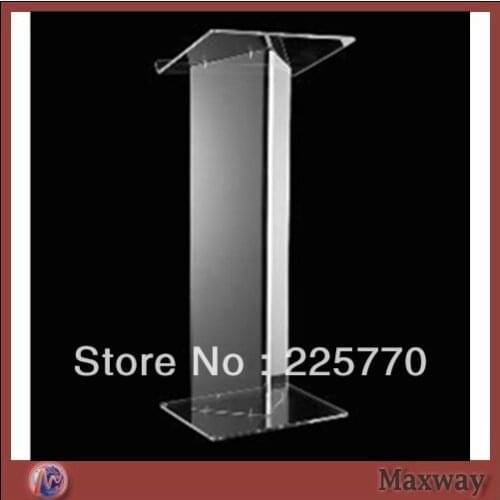 Transparent Acrylic school Lectern /acrylic platform /perspex rostrum /plexiglass dais cheap church podium