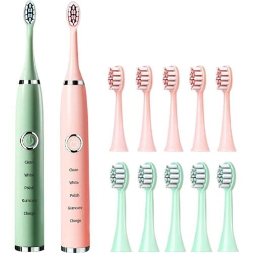 Newest Sonic Electric Toothbrushes for Adults Kids Smart Timer Rechargeable Whitening Toothbrush IPX7 Waterproof 4 Brush Head
