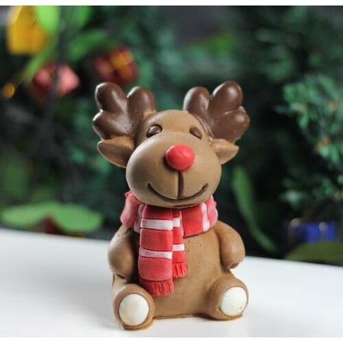 Silicone Mold Reindeer Shaped Moose Handmade Christmas Cake Mould