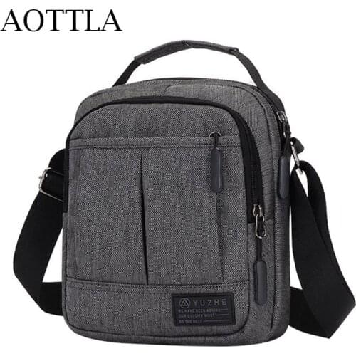 AOTTLA Nylon Men Bag Brand Mens Shoulder Bag High Quality Casual Men Messenger Bag Fashion Handbag Male Business Crossbody Bags